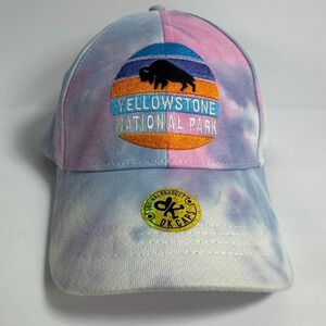 DK Caps Yellowstone National Park Tie Dye Baseball Cap Adult Size